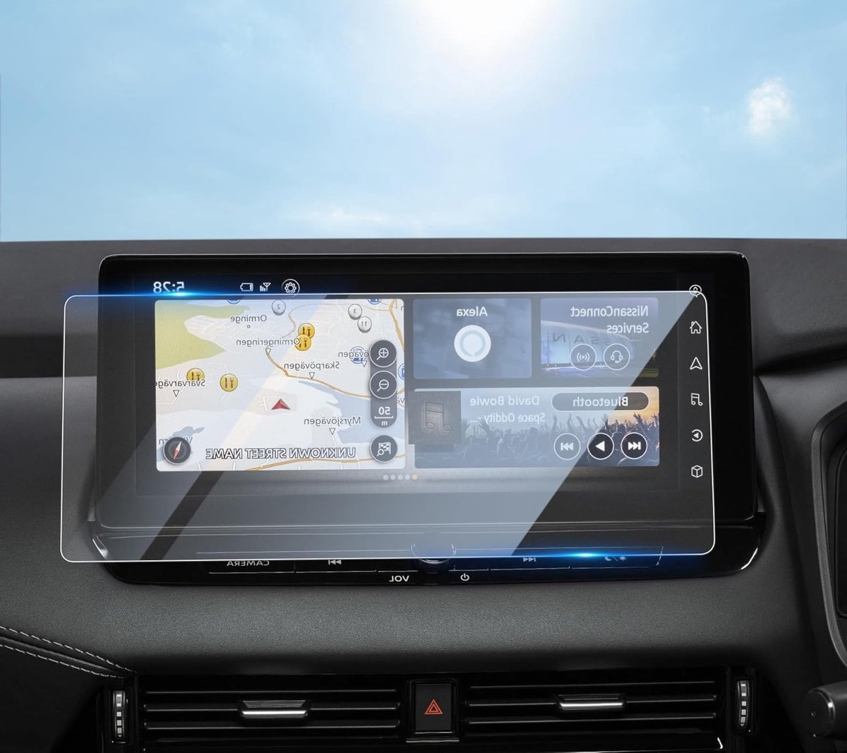 Car Navigation Screen Protector 12.3 inch voor Nissan Qashqai J12 en Juke F16 - 9H Glas, GPS Bescherming en Accessoires voor Auto's