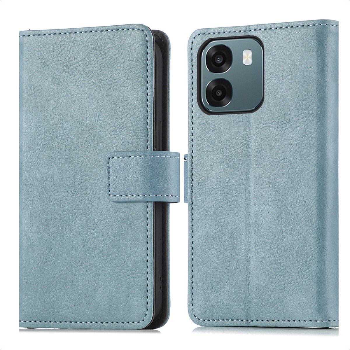 imoshion Hoesje - Geschikt voor Oppo A6 (5G) - Luxe Bookcase - Lichtblauw
