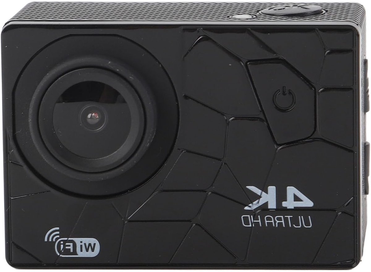 Actiecamera met 4K Resolutie, Waterdicht Ontwerp, 170 Graden Groothoeklens en 2.0 Inch Scherm, Ondersteunt Slimme Anti-trilling, Timer en Continue Opnames