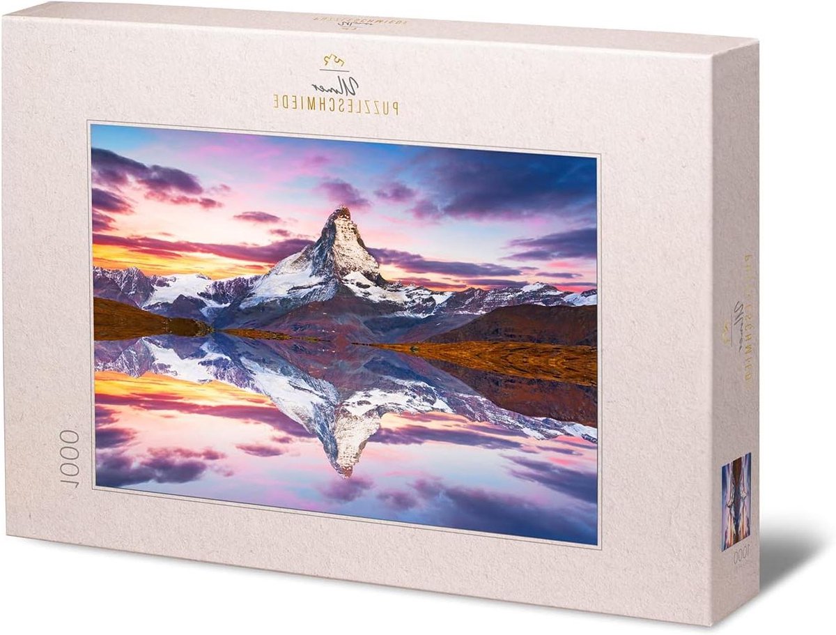 Legpuzzel 1000 stukjes - Landschapspuzzel Berg - Ontspannen Puzzelen - Premium Karton - 68 x 48 cm - Natuurkleuren
