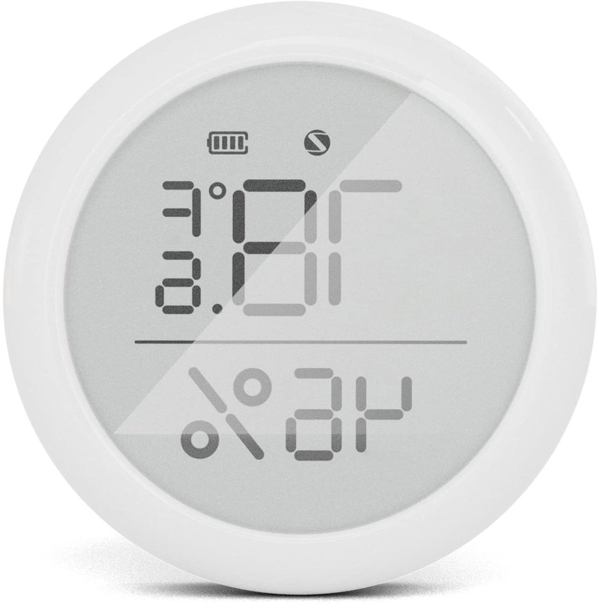 Temperatuur Vochtigheidssensor - Slimme Thermometer Hygrometer - Huis Bewaken - Zigbee App Controle - 60mm - Wit