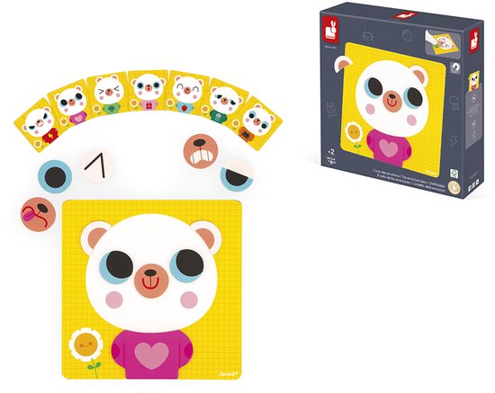 Janod - Magneetspel - De Emotionele Beer - Educatief Spel Om Emoties Te Begrijpen En Uit Te Drukken - Met 30 Magneten En 7 Modelkaarten - Geschikt Vanaf 2 Jaar van Janod — afbeelding 5