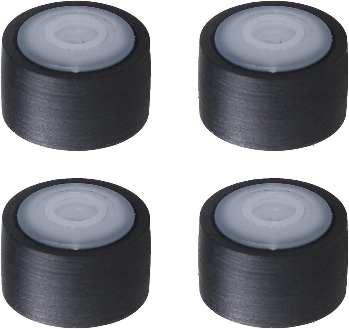 Cassette Speler Onderdelen - Drukrol Set - Tape Stabiliseren - 4 Stuks Set - 2 mm - Zwart