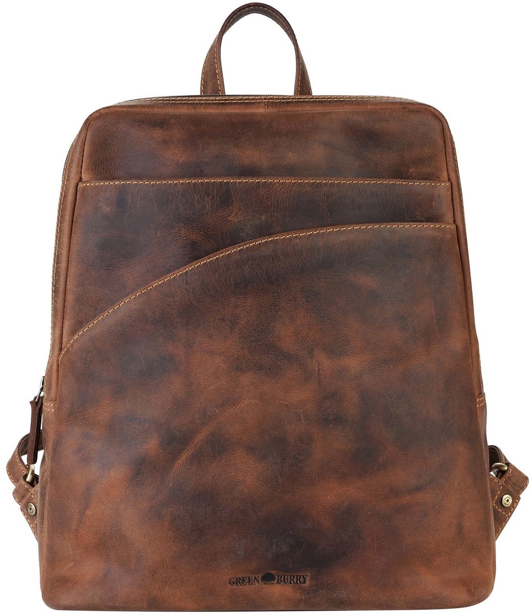 GREENBURRY vrijetijdsrugzak rugzak Vintage City Backpack Brown bruine