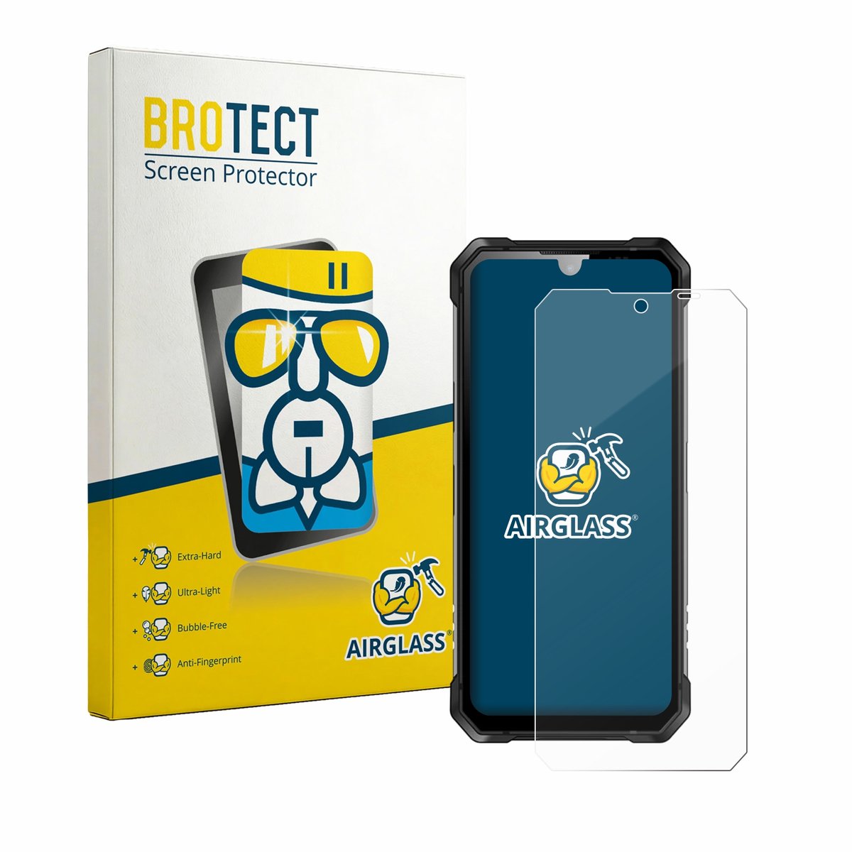 Screenprotector voor Lagenio Rhino 1 Pro Beschermglas transparant