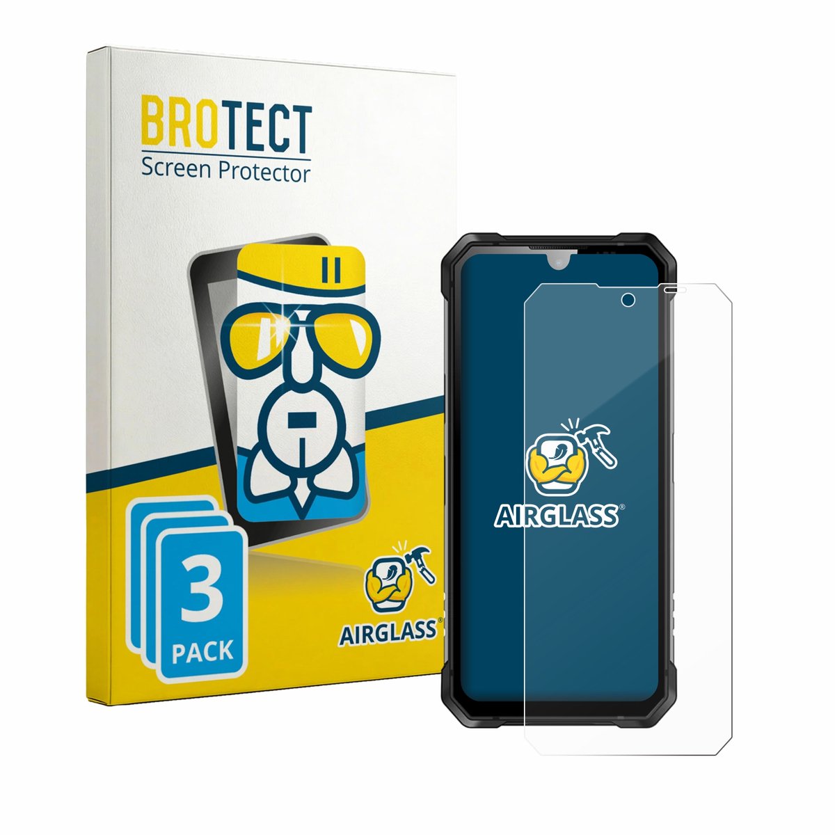 Screenprotector 3 Stuks voor Lagenio Rhino 1 Pro Beschermglas transparant