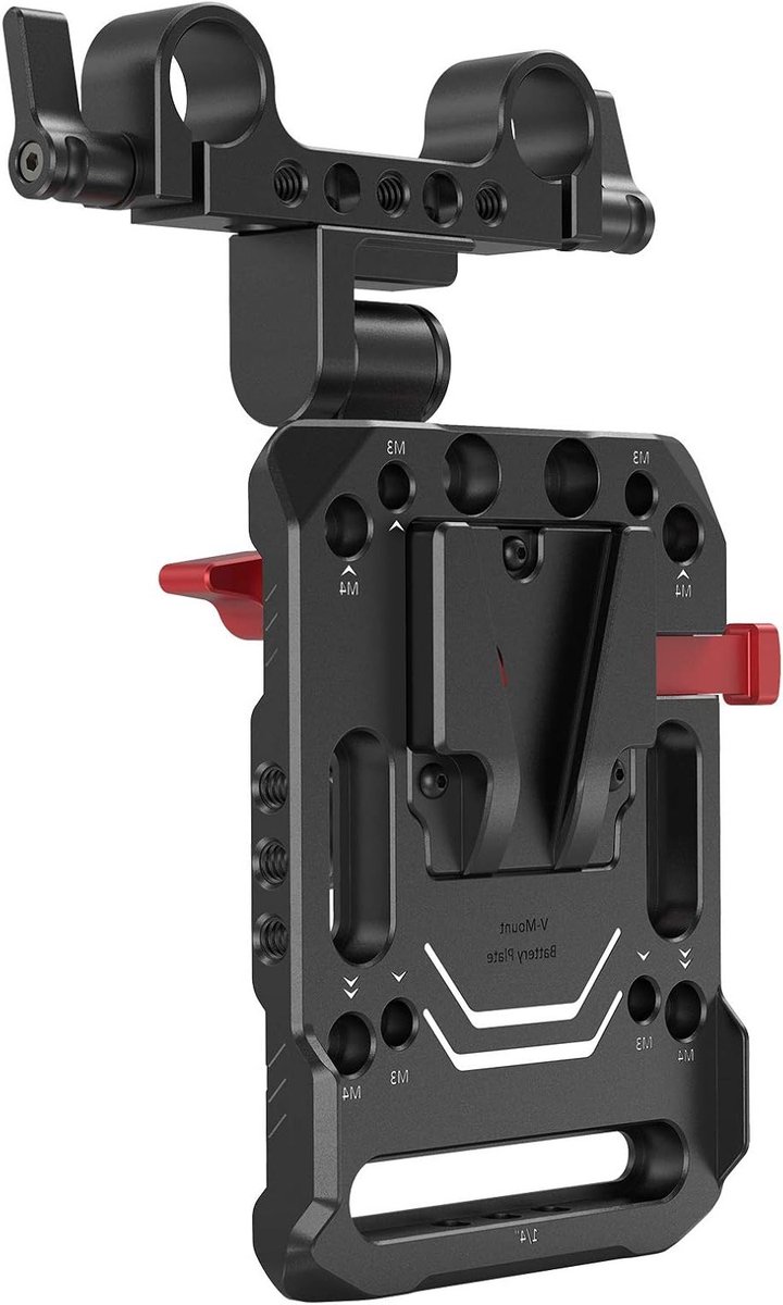 V-mount batterijplaat met verstelbare arm voor camera-accessoires en videoproductie - 2991