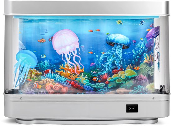 MIVRAY LED Nachtlamp - Kunstmatig Aquarium - LED Nachtlamp voor Kinderen - Energie via Netvoeding - 11 cm - Meerkleurig van Merkloos — afbeelding 2