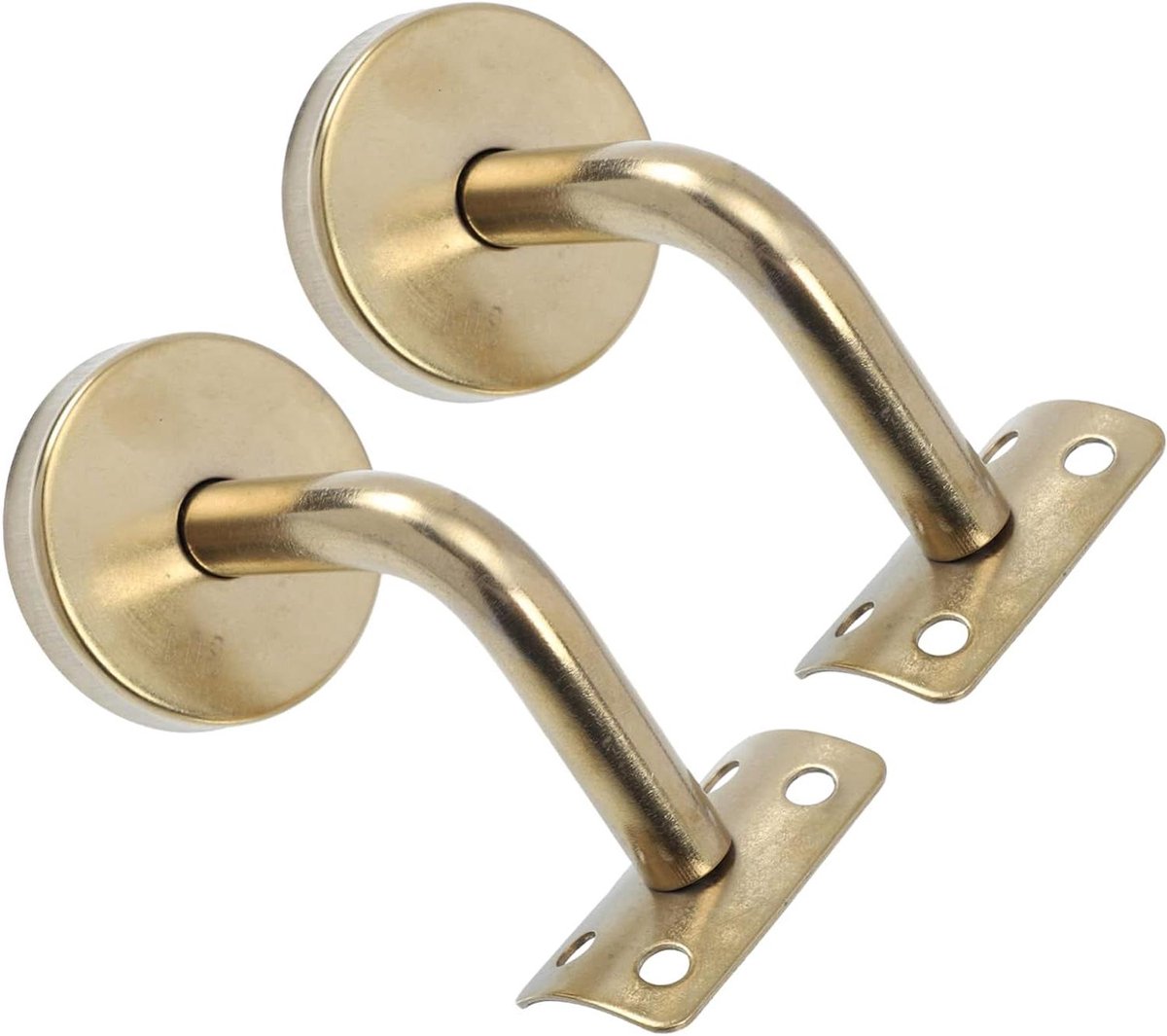 Leuningbeugel - Trapleuningsteun Wandsteun - Stabiliteit Verhogen - Zwaar Uitgevoerd - 2 Stuks - Goud