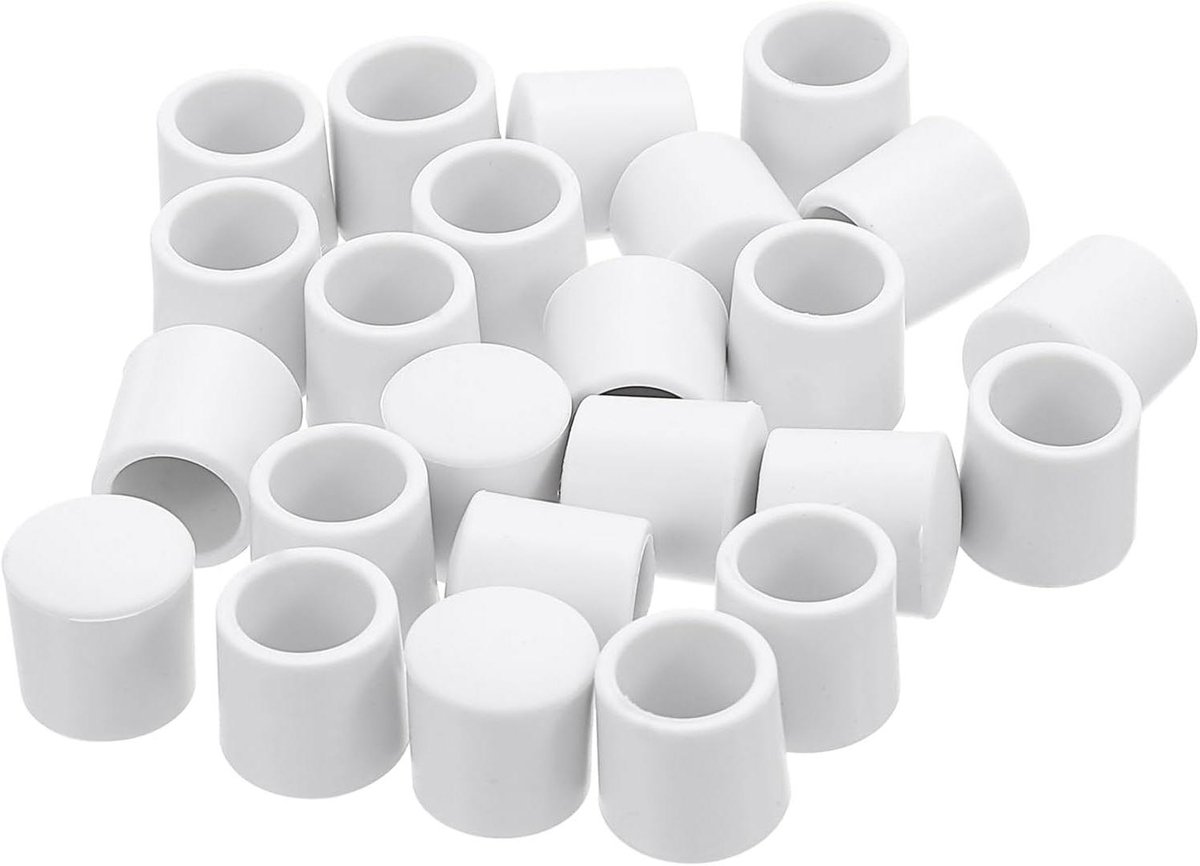 Deurstoppers Rubber - Deur Bumpers - Deuren Beschermen - Schokabsorberend Materiaal - 24 stuks - Wit