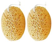 Badsponzenset – 2-delige set – Badbal – Badspons/Badbloem – Badspons – Sponsbal – Badbloem - Honingraatspons – Zachte exfoliërende badspons – Unisex – Geschikt om te scrubben, douchen en baden – 15 x 10 x 5 cm