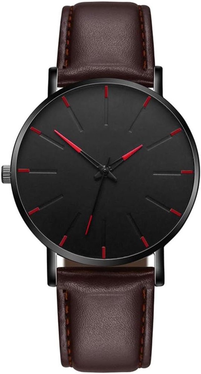 Heren Horloge - Quartz Polshorloge - Dagelijks Gebruik - Ultra Dun Design - Rvs Wijzerplaat - Zilver