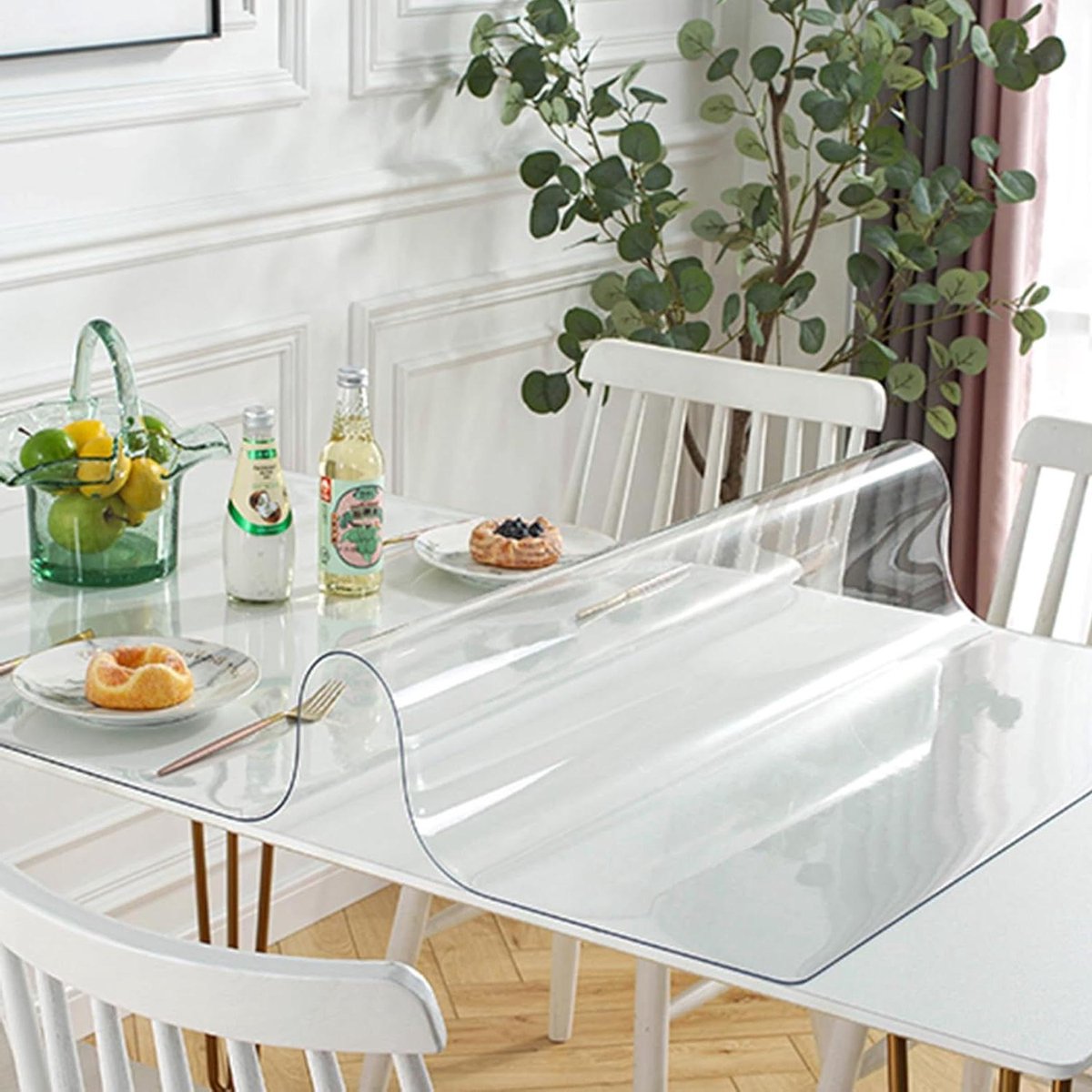 Bureauonderlegger - Tafelbeschermer Schrijfmat - Bureau Beschermen - Waterdicht Antislip - 60 cm x 200 cm - Mat Transparant