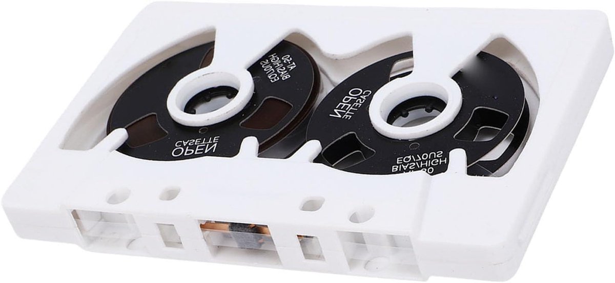 Spoel tot spoel cassetteband - Opnameband Muziek cassette - Muziek opnemen - Visueel spoelontwerp - 50 minuten - Metallic