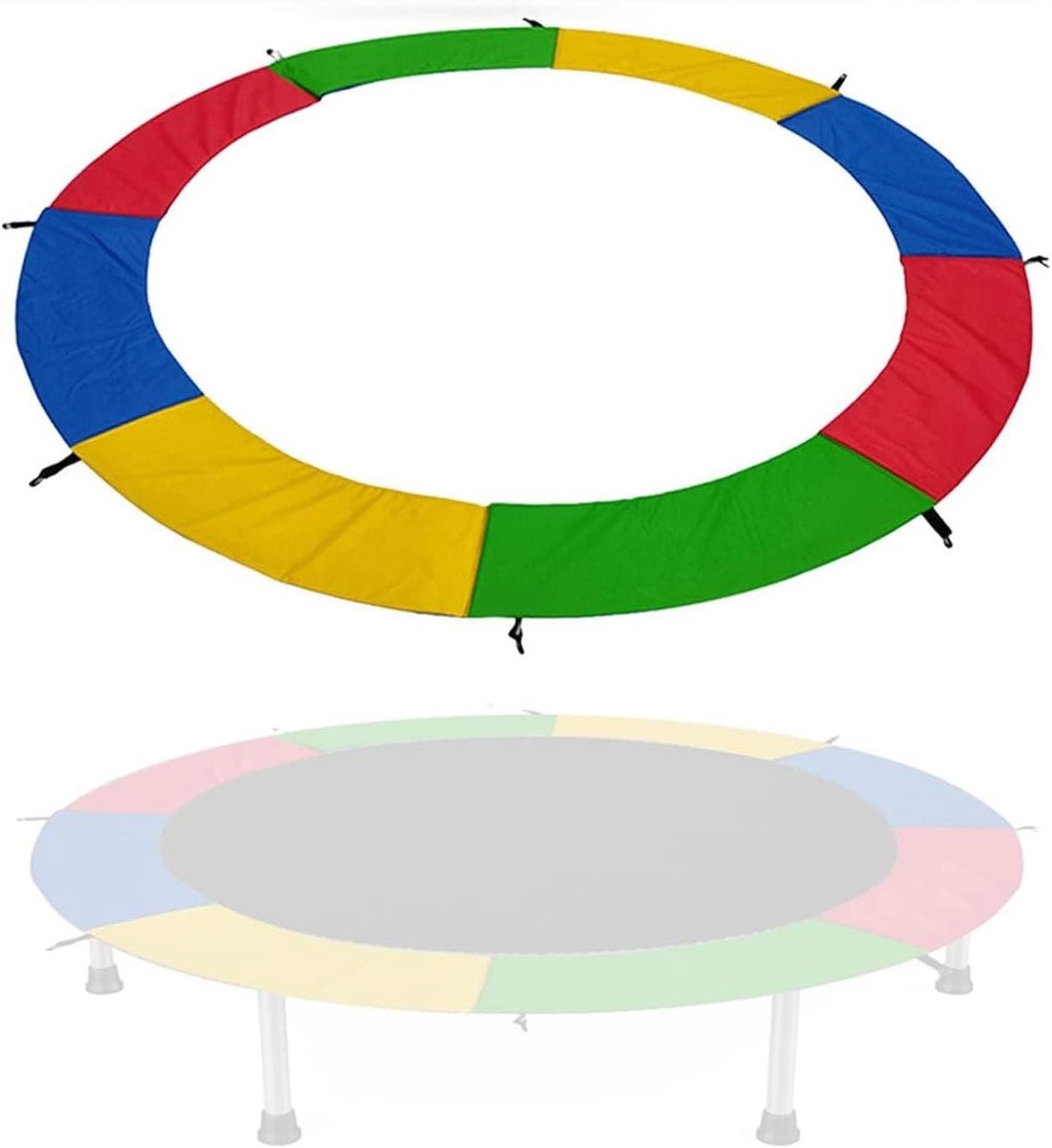 Trampoline Veiligheidspad - Trampoline Randbescherming - Veilig Springen - Waterdicht PE Materiaal - 2.44 Meter Diameter - Multicolor