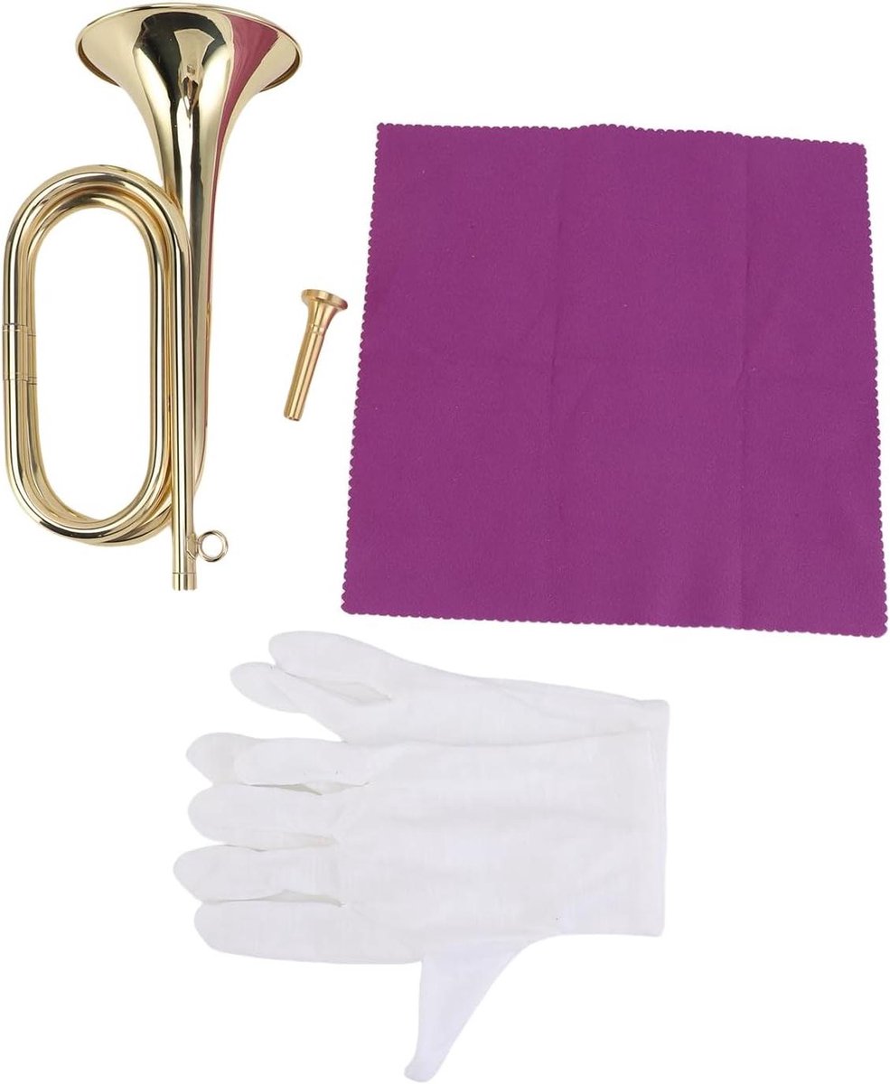 Bb-trompet - Studententrompet Koper - Muziek Maken - Premium Geluidskwaliteit - Ca. 165 cm - Goud