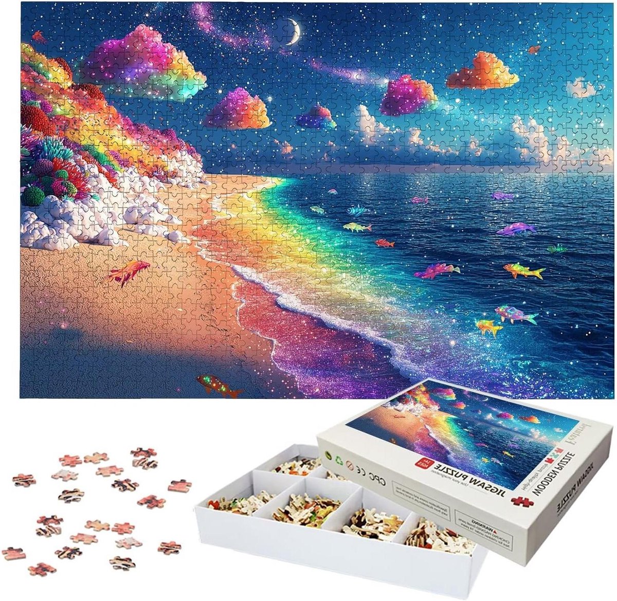 Puzzel 3000 stukjes - Landschapspuzzel Volwassenen - Ontspannende Huisactiviteit - Houten Puzzelstukjes - 122 x 81 cm - Meerkleurig