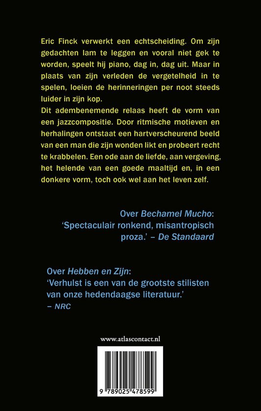 Achterkant boek met tekst en barcode