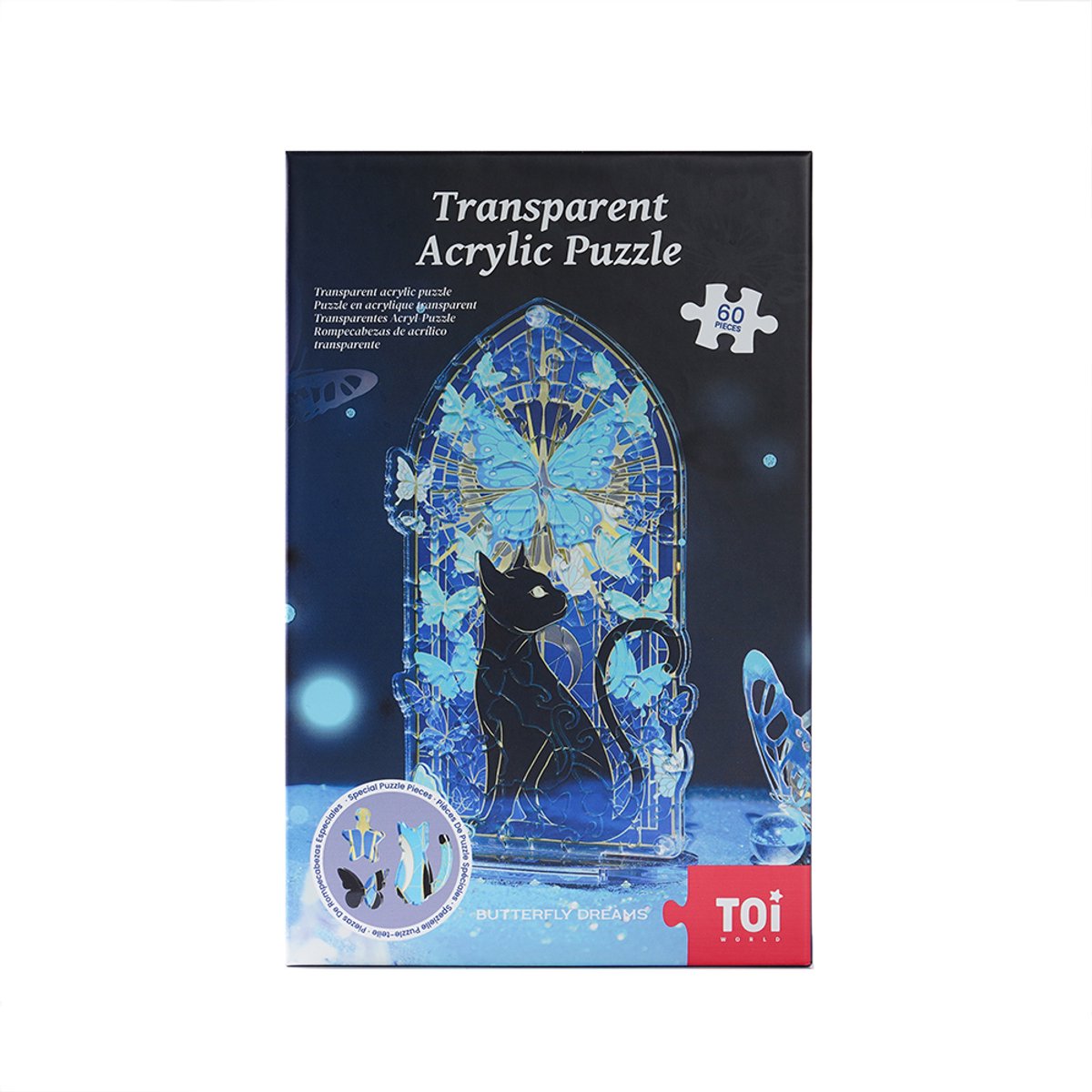 Vlinder Glas-in-Lood 3D Puzzel - Acryl Bouwpakket Decoratie