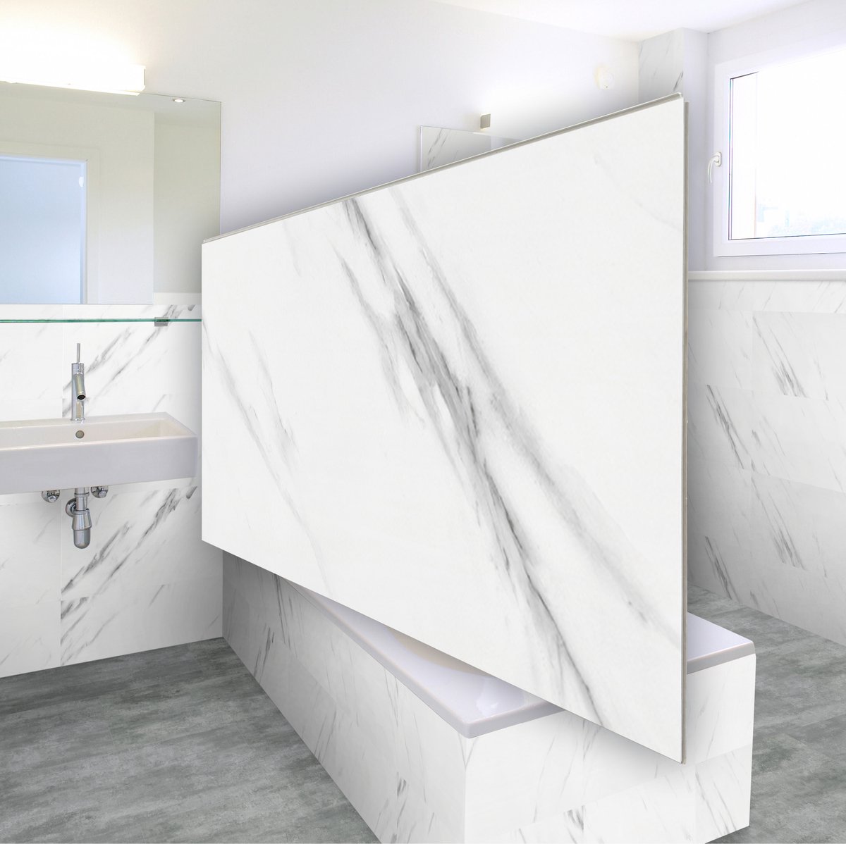 Revêt SPC Wall 3.7 - 60 x 30 cm - Designer wandtegels XL - Kunststof wandtegel - waterdicht, robuust, voor het bedekken van oude tegels - 12 stuks = 2,16 m²