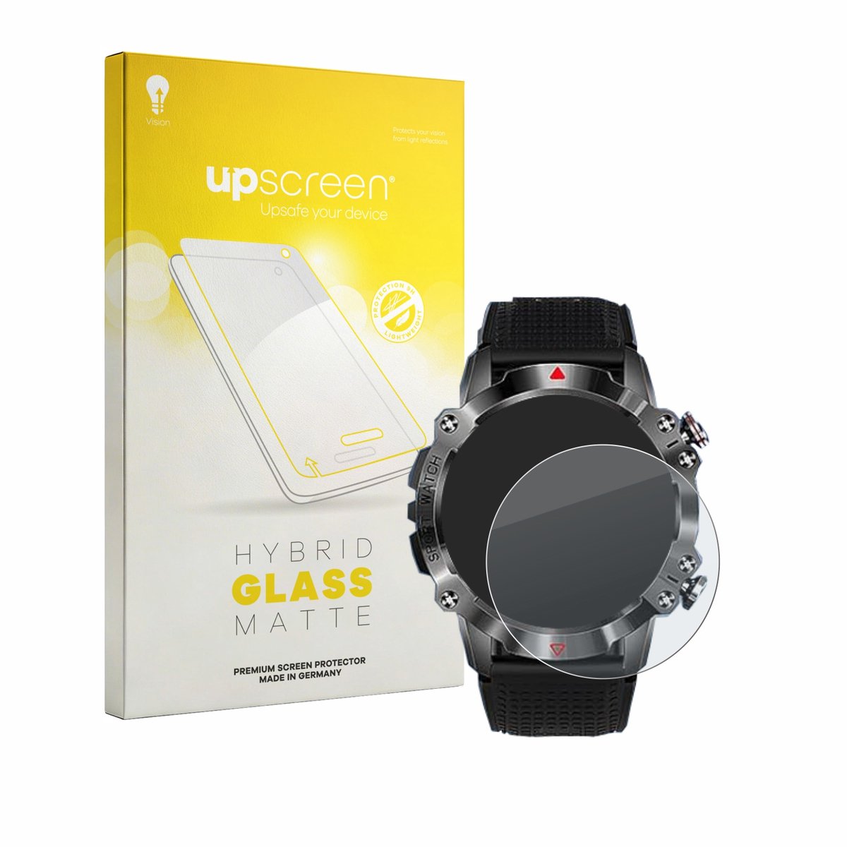 upscreen - Screenprotector voor Rmana KR10 1.39" - Folie Beschermfolie Beschermglas matte