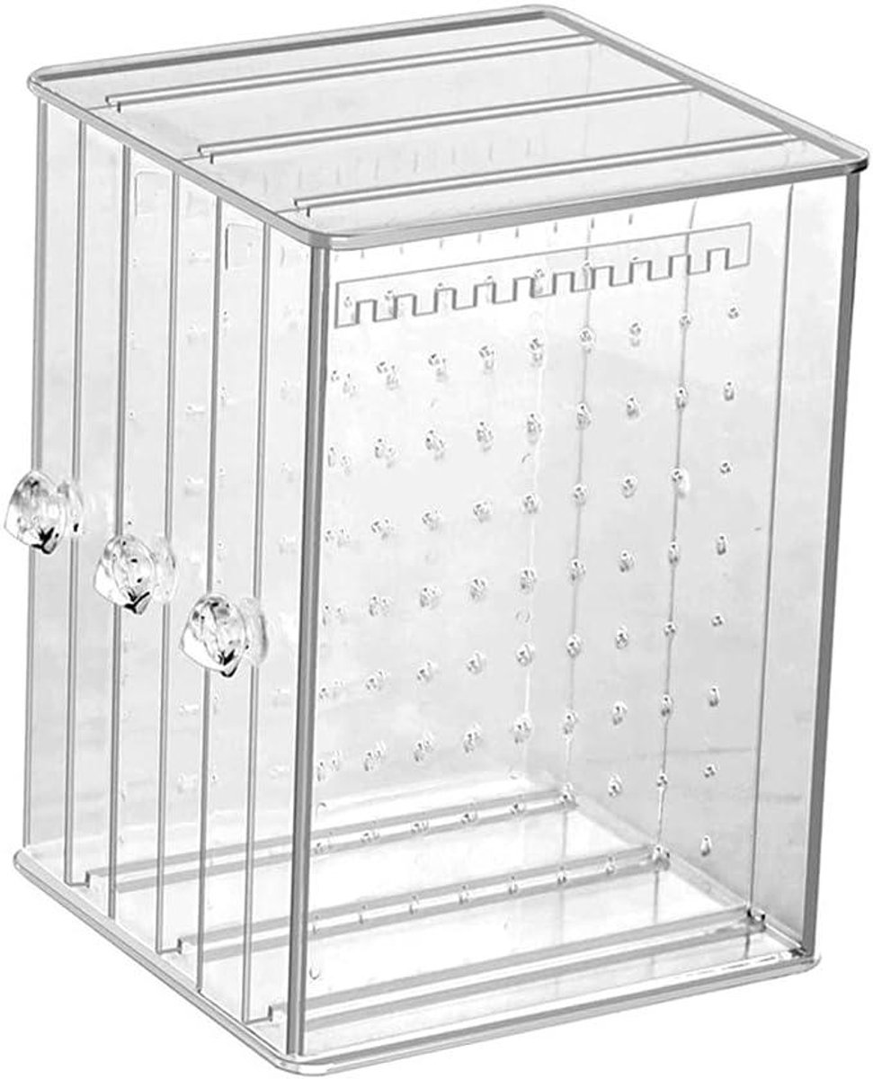 Oorbellenhouder Acryl - Sieraden Organizer - Sieraden Opbergen - Stofvrij Ontwerp - 3 Lades - Transparant