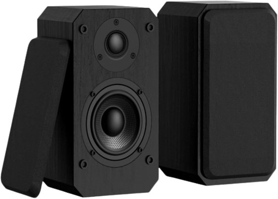 Hifi Rack Speaker - Boekenplank Speaker - Muziek Afspelen - Bass Reflex Systeem - 2x 50 Watt - Zwart — afbeelding 3