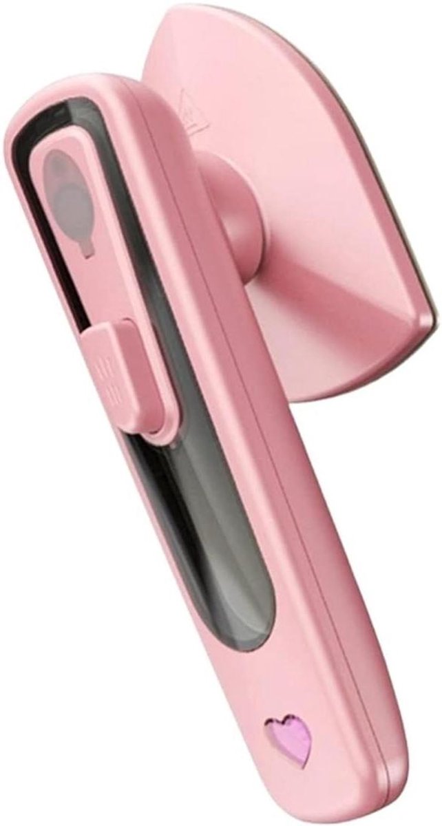 Handstomer Kleding - Mini Strijkijzer - Snel Kreukels Verwijderen - Draagbaar Ontwerp - 400 Gram - Roze