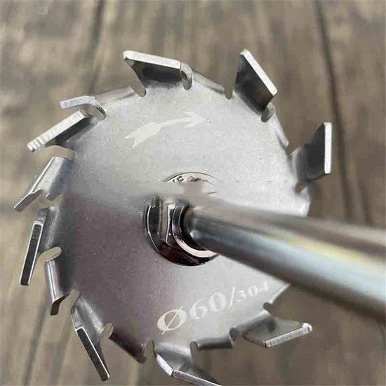 Roestvrijstalen Roerder Set - Dispersieschijf Met Staaf - Materiaalmenging Industrie - Gepolijst 304 RVS - 30-180mm - Zilverkleurig — afbeelding 3