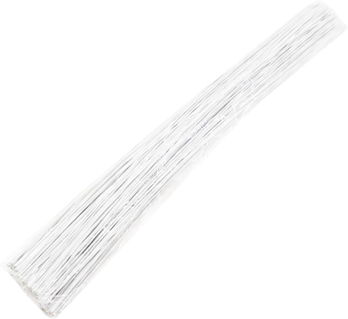 Bloemendraad Stengels - Krans Draad - Bloemen Schikken - Flexibel Metaal - 100 Stuks - Wit