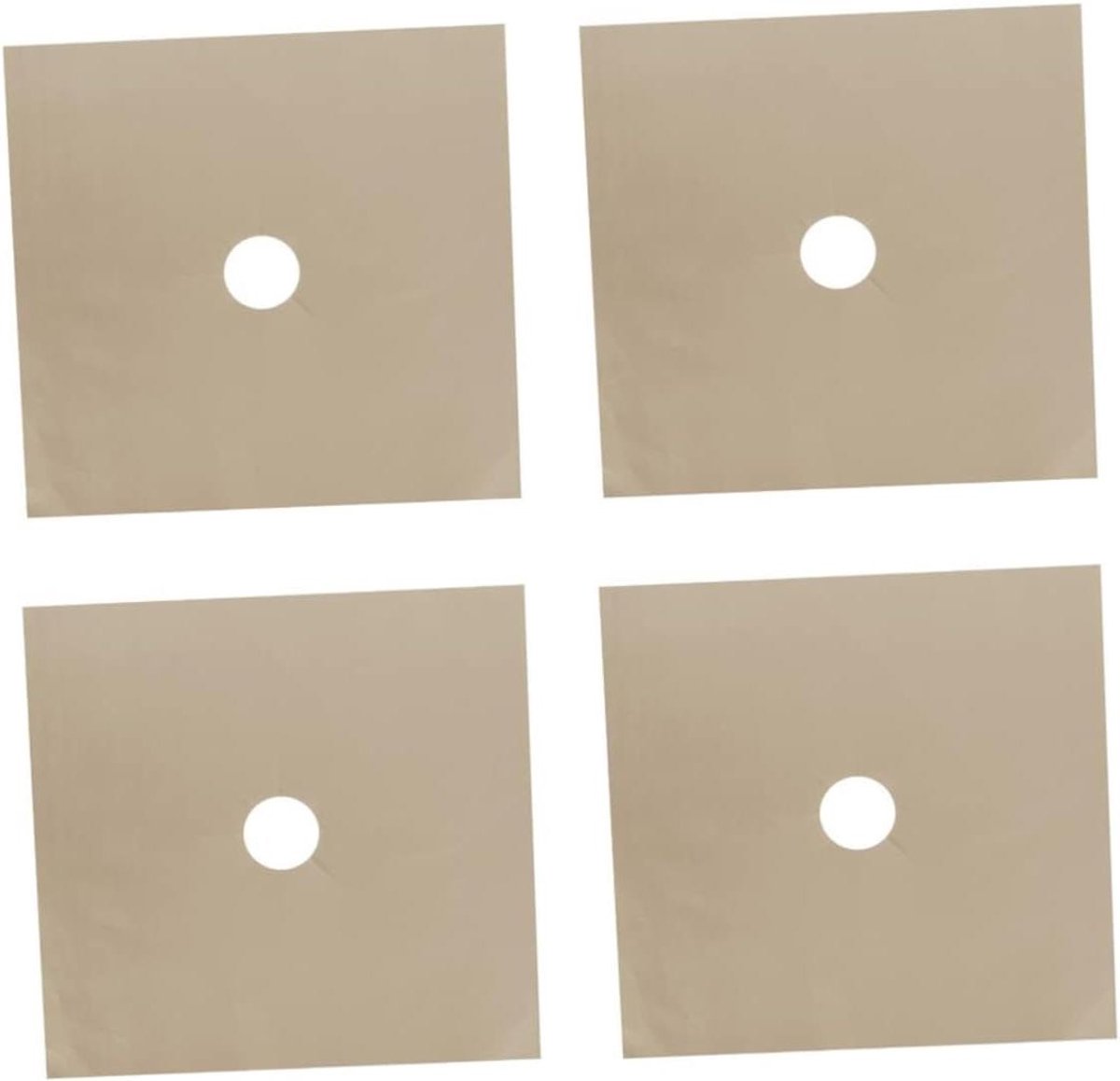 Fornuis Beschermers - Kookplaat Matten - Keuken Schoonhouden - Antiaanbaklaag - 27 x 27cm - Beige