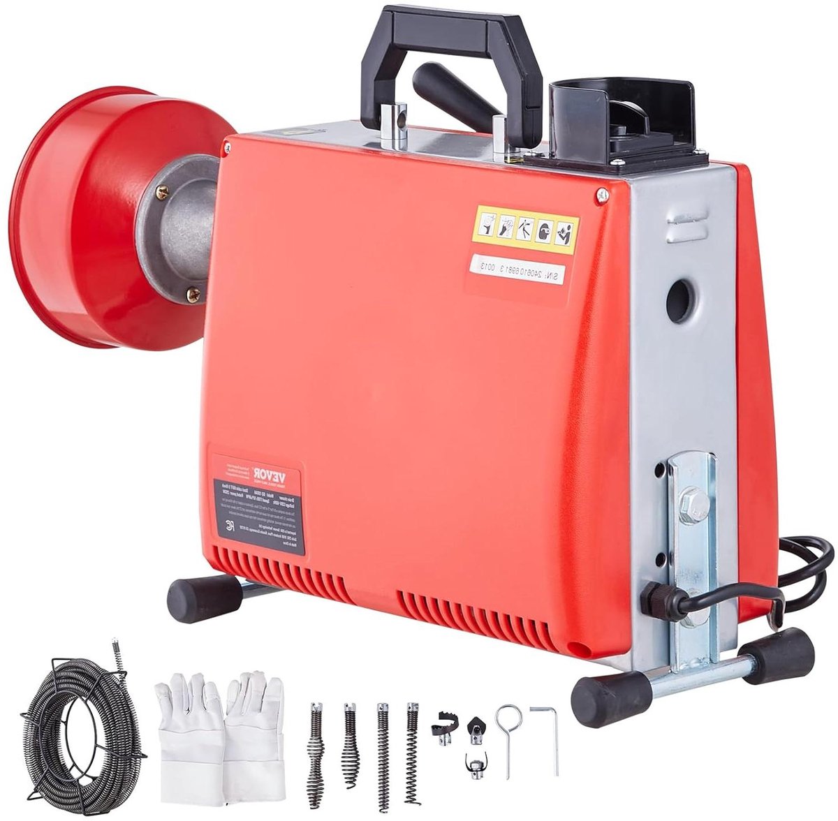 Elektrische Rioolreiniger - Pijp Ontstopper - Verstopping Verwijderen - Krachtige 250W Motor - 20m x 16mm Kabel - Zwart