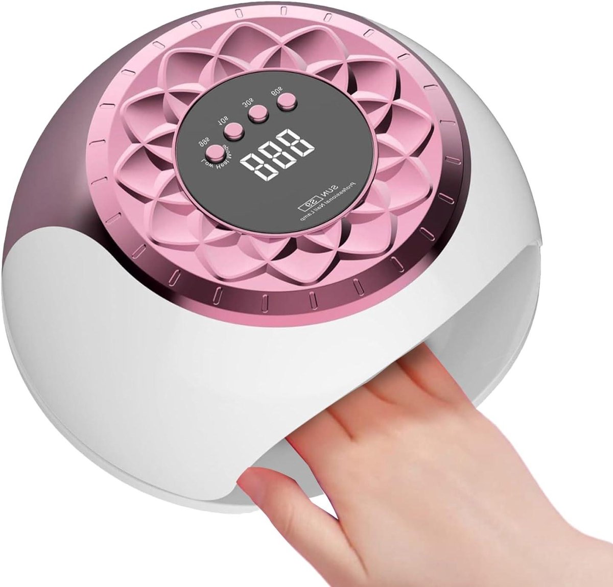 Nagellamp UV LED - Gellicht Apparaat - Nagels Drogen - Draagbaar Ergonomisch Design - 10-60 Seconden Timer - Roze