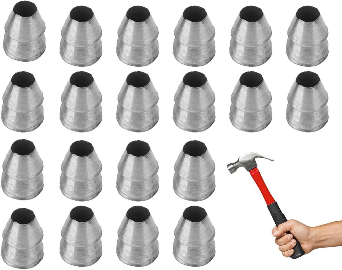 Hamerwiggen Set - Handvat Versterkers - Gereedschap Reparatie - Duurzaam Staal - 20 Stuks - Metaal