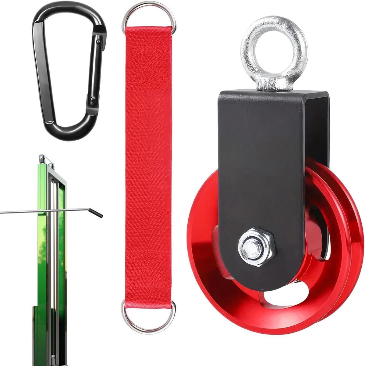Katrol Systeem - Kabel Katrol - Kracht Training - Soepele Beweging - 9cm Diameter - Veelkleurig