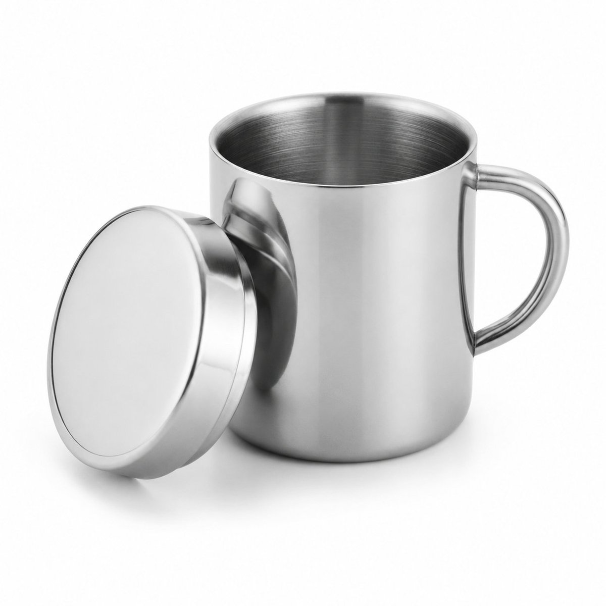 My Green Deal – RVS isolerende Koffiemok met Deksel – Roestvrijstalen Thermo Beker 220ml – Duurzame Herbruikbare Koffiekop