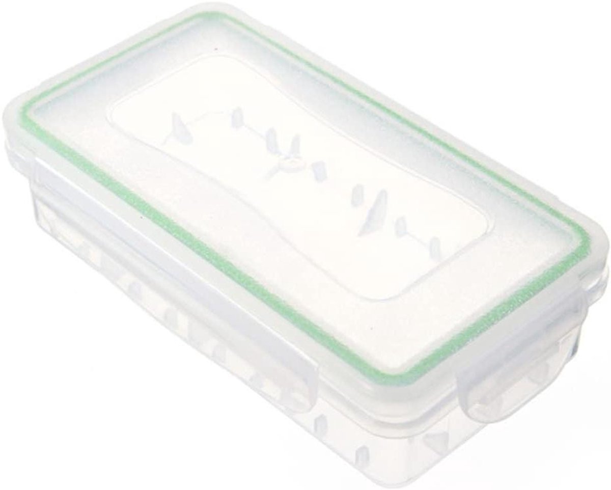 Batterij Opbergtasjes - Batterij Houders - Batterijen Organiseren - Waterdicht Ontwerp - 4 Stuks - Transparant
