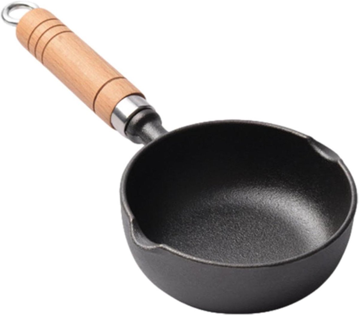 Gietijzeren Koekenpan - Koekjespan Anti-aanbak - Ontbijt Bakken - Dubbele Gietmond - 11 cm Diameter - Zwart