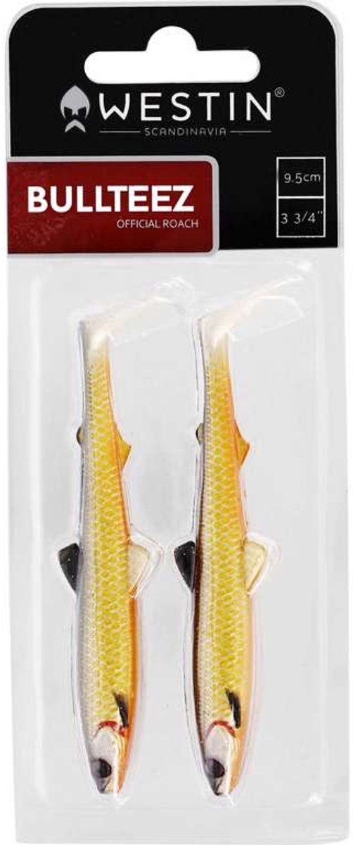Westin Bullteez Shadtail 9.5cm 7g - Weedless Roofvis Shad 2 Stuks - Kleur : Bling Perch van Westin — afbeelding 2