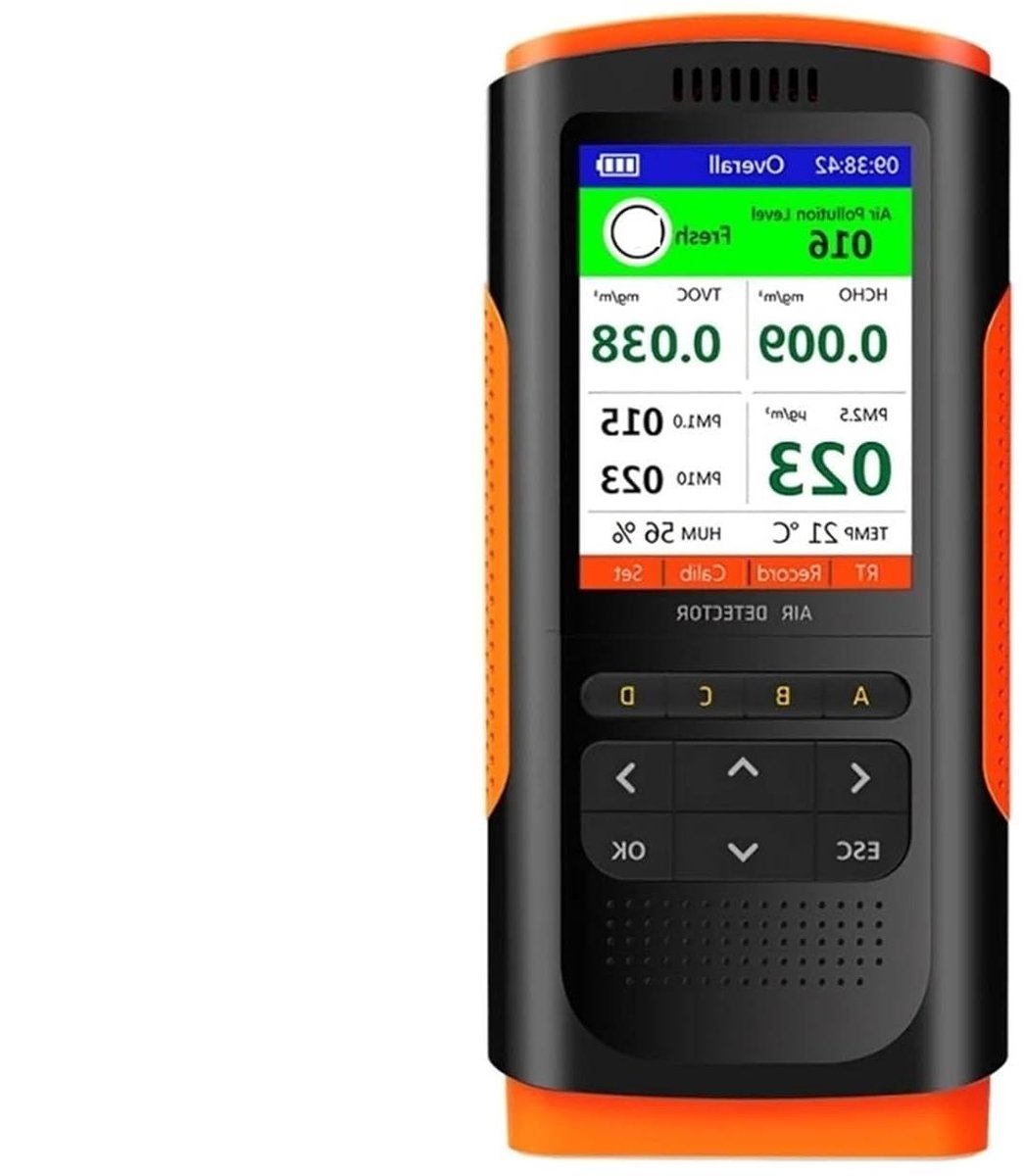 Luchtkwaliteitsmeter - Binnenlucht tester - Gezond Binnenklimaat - Realtime Monitoring - PM2.5 Sensor - Zwart