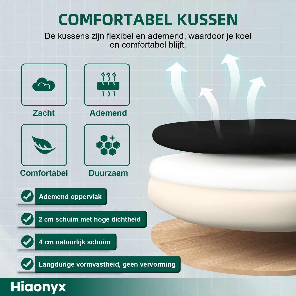 Hiaonyx Ergonomische Bureaustoel met Opklapbare Armleuningen thumbnail 6