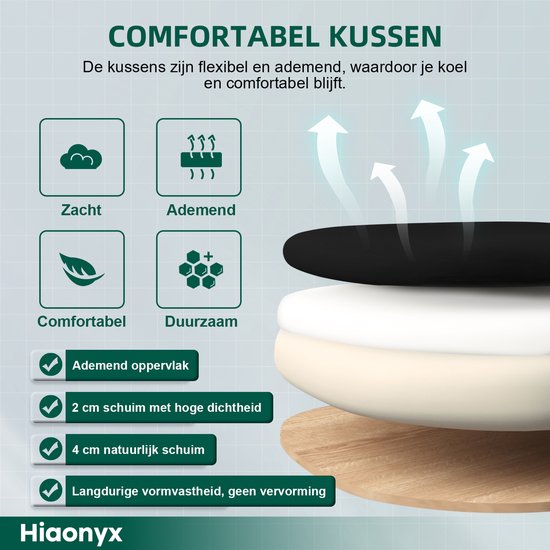 Hiaonyx Bureaustoel-Ergonomische bureaustoel-bureaustoelen voor volwassenen-Opklapbare armleuningen-Lendensteun-Verdikt en verbreed zitkussen-Zwart
