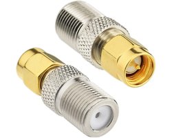 Bingfu SMA Adapter SMA Male to F Male Antenna Connector RF Converter Set 2pcs for FM/AM/DAB+ Radio Pioneer Panasonic Pure