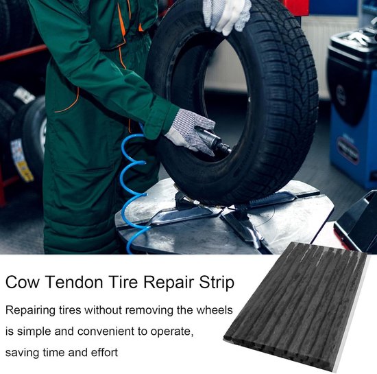 Banden Reparatie Kit - Rubber Strips - Voertuig Onderhoud - Snelle Punctie Afsluiting - 3.5mm x 100mm - Zwart — afbeelding 4