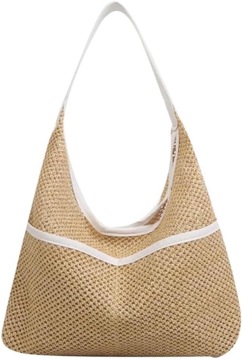 Strandtas Gevlochten - Zomer Tas - Casual Gebruik - Handgemaakt Design - 40 x 30 cm - Natuurlijk