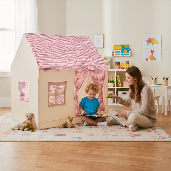 Speeltent Voor Meisjes Roze - Kindertent Binnen - Speeltent Kinderen Binnen - Tent Kinderkamer 3-7 Jaar - Pop-Up Kindertent Buiten — afbeelding 4