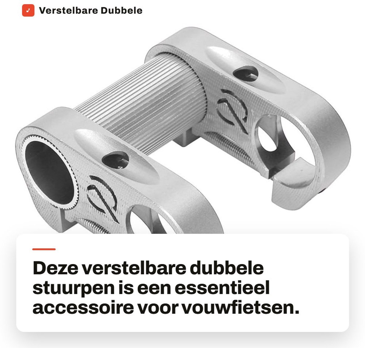 Dailygoods- Stuurpen Verstelbaar 25,4 mm - Dubbele Stuurpen - Vouwfiets Stuurpen - Roestbestendig - Aluminiumlegering - Slijtvast Ontwerp - Fietssteel