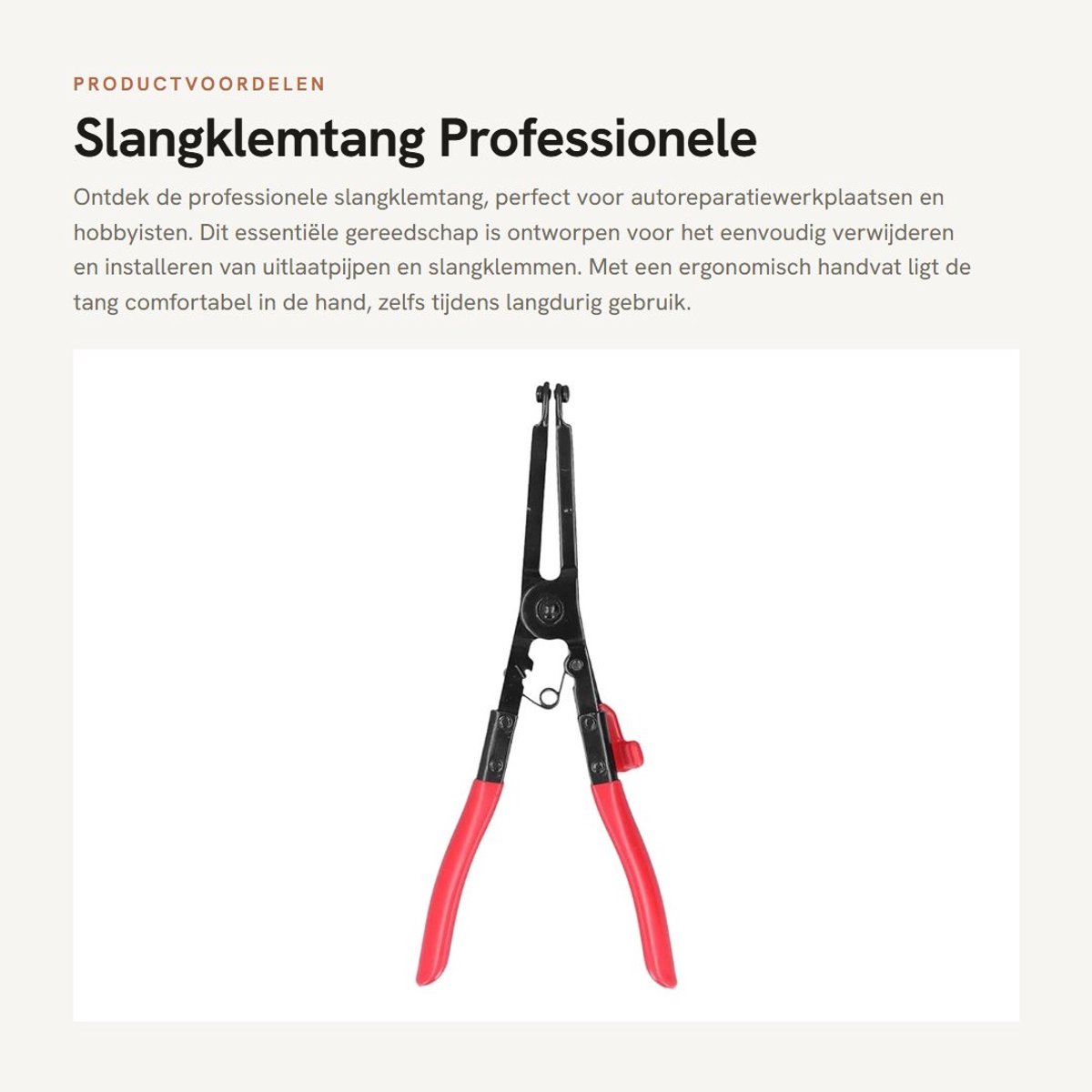 Dailygoods- Slangklemtang Professionele Universele - Slangklemmen - Auto-uitlaatpijpen - Ratelvergrendelingsmechanisme - Ergonomisch Ontwerp - Duurzaam Materiaal - Slangklem