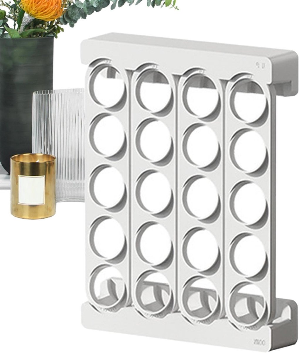 Koffiepadhouder - Pod organizer - Keuken organiseren - Flexibele configuratie - 50 pods - Wit