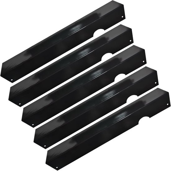 Hitte Deflector - Grill Platen - Buiten Koken - Gelijkmatige Warmte - 46x16x16 cm - Zwart — afbeelding 5